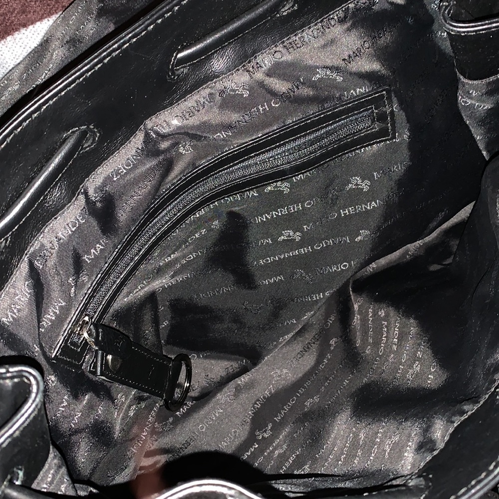 Mario Hernandez Handcrafted Black Leather Backpack - Picture 10 of 16
